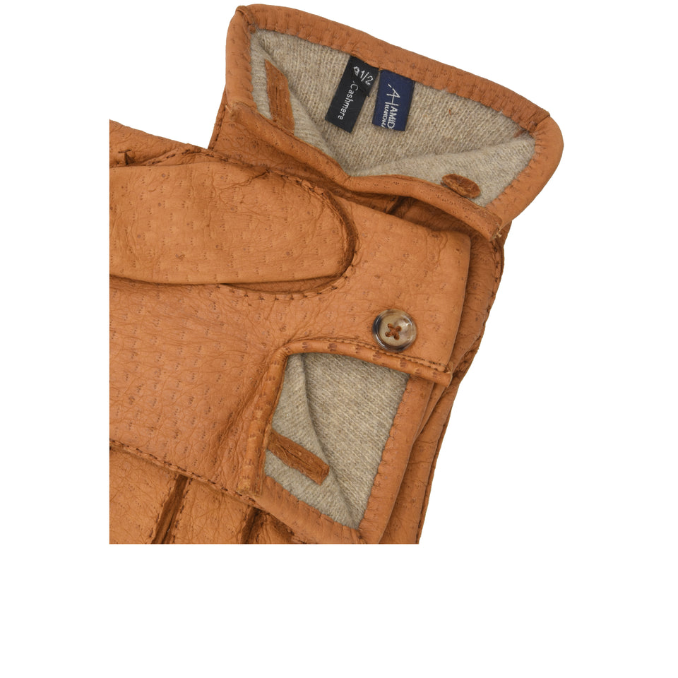 Amidé Hadelin | Cashmere lined peccary gloves, cork