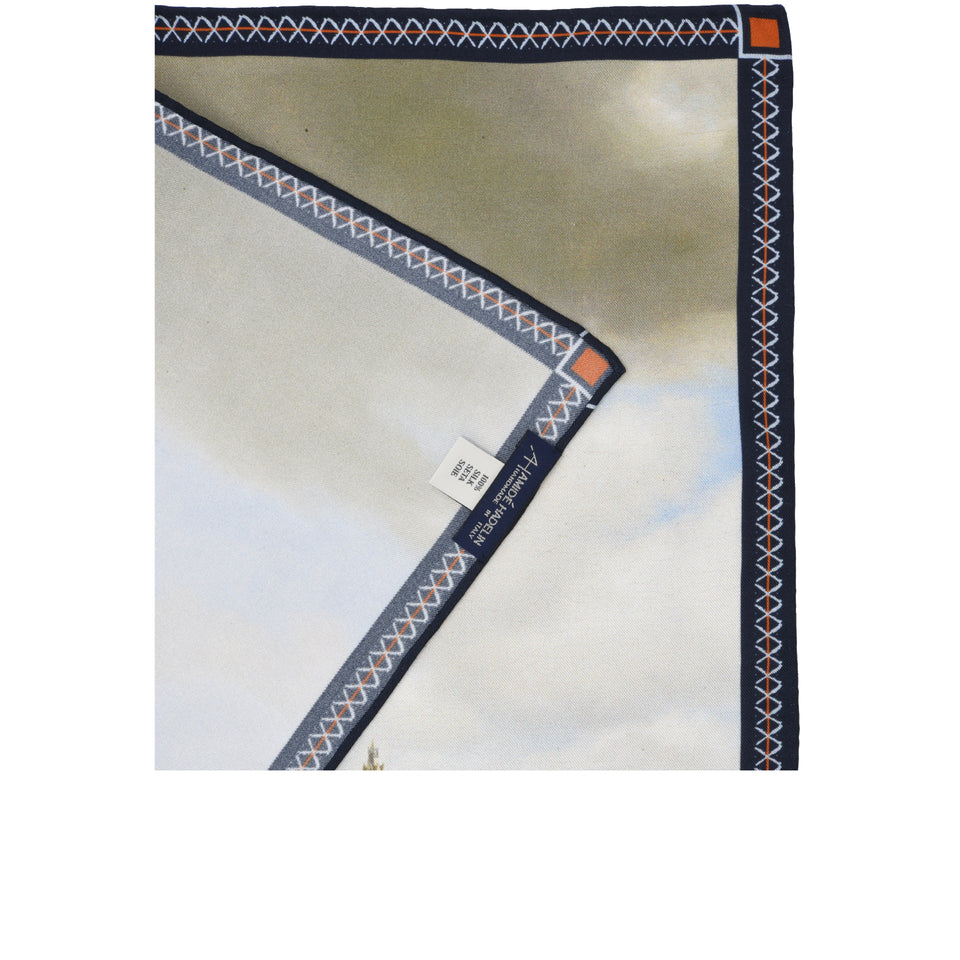 Amidé Hadelin | Johannes Vermeer pocket square 'View of Delft'