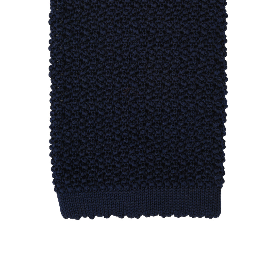 Orange Label | knit silk tie, navy_tip