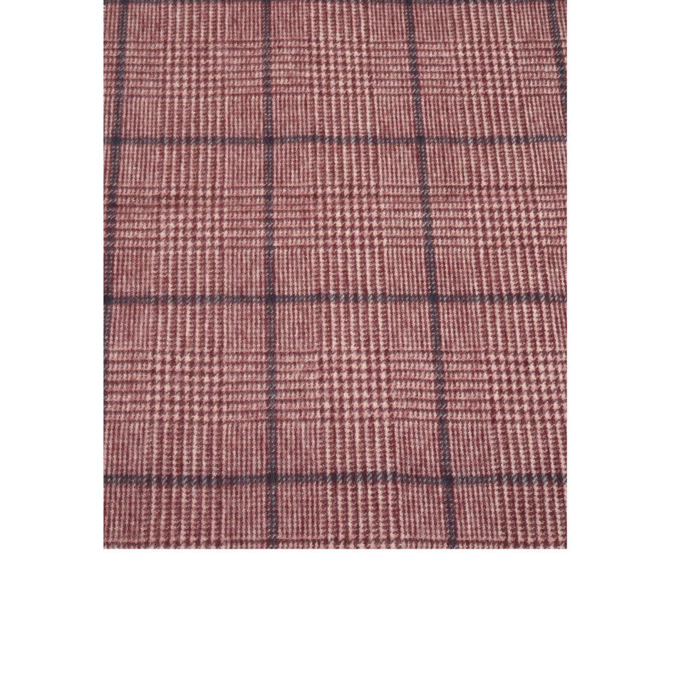 Amidé Hadelin | Cashmere PoW check scarf, cream/crimson/blue_pattern