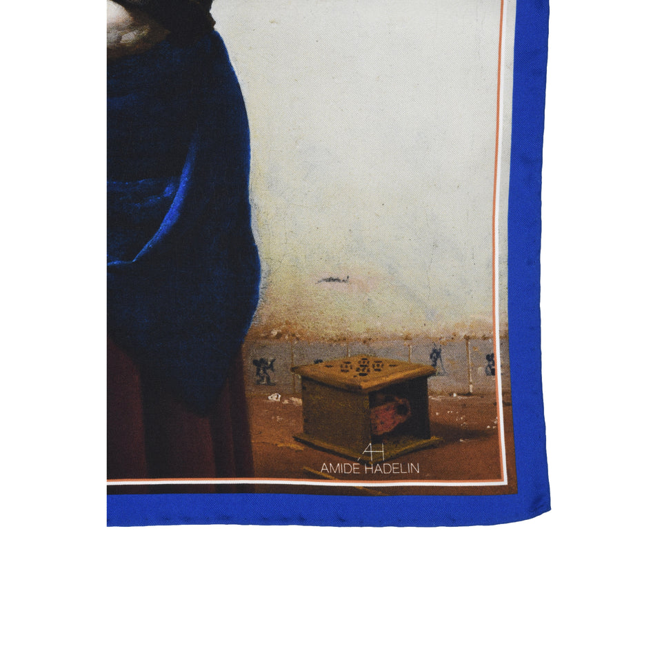 Amidé Hadelin | Johannes Vermeer pocket square 'The Milkmaid'_bottom
