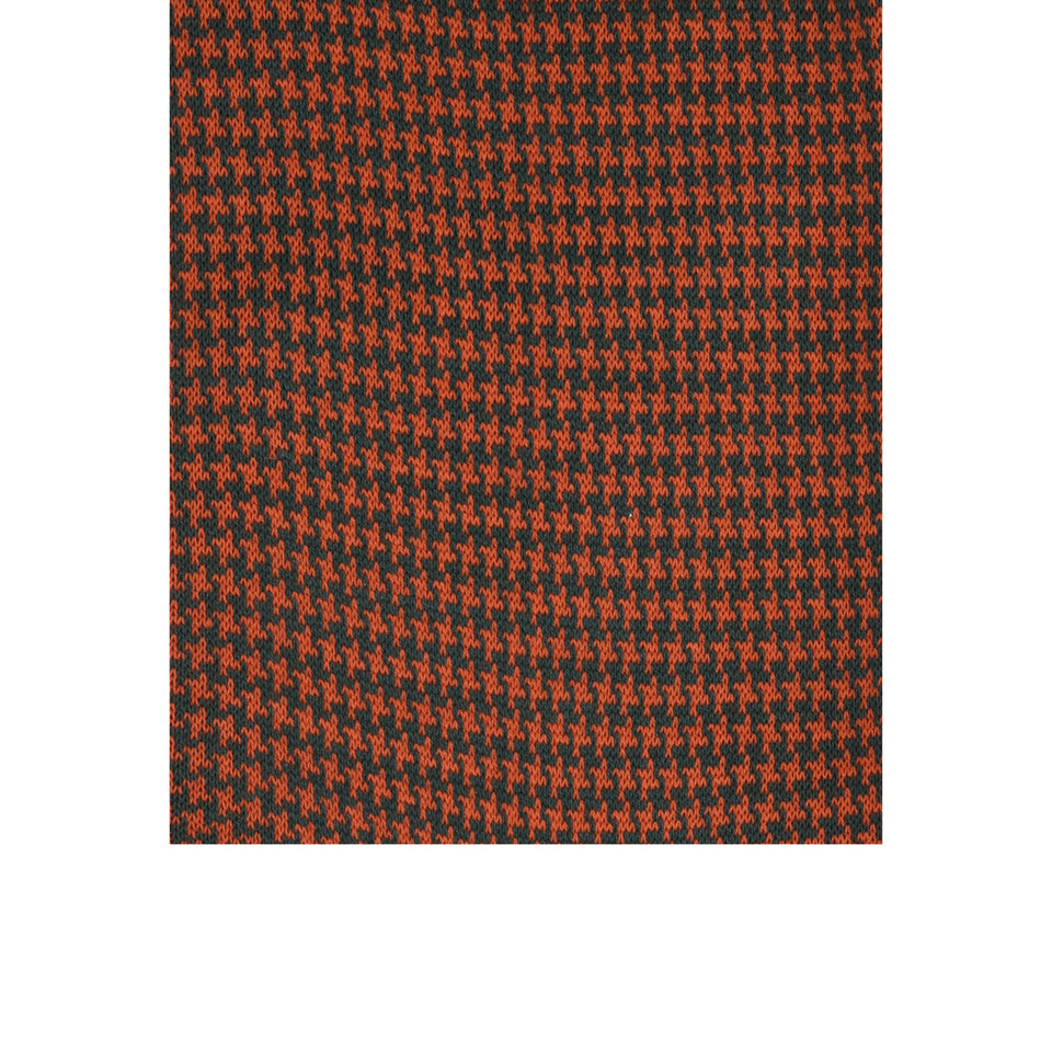 Amidé Hadelin | Knee high herringbone cotton socks - forest/rust_pattern