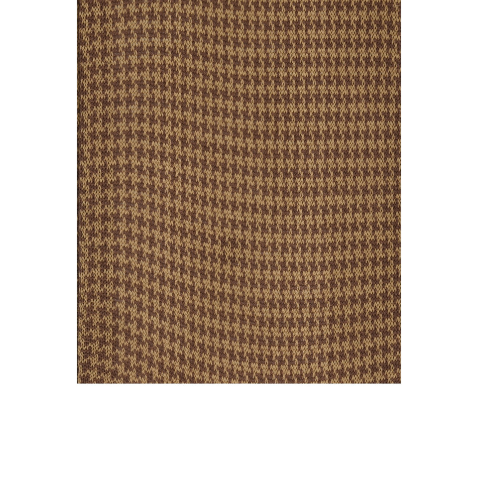 Amidé Hadelin | Short houndstooth cotton socks - nutmeg/brown_pattern
