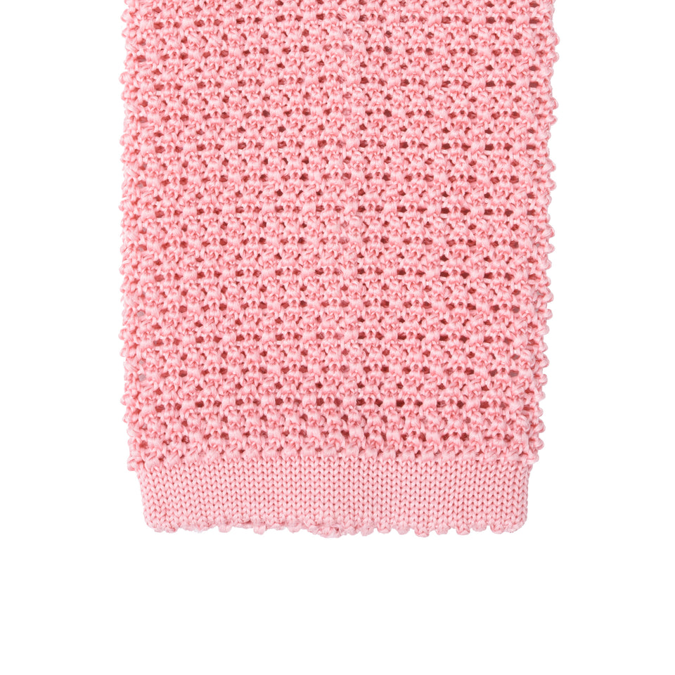 Orange Label | knit silk tie, pink_tip