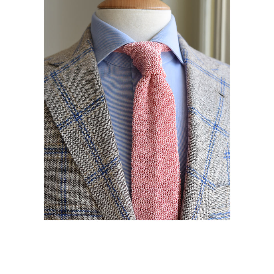 Orange Label | knit silk tie, pink_styled