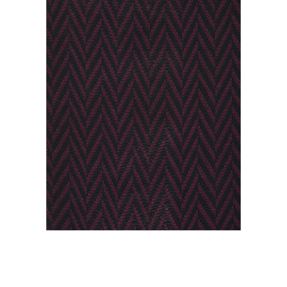 Amidé Hadelin | Knee high large herringbone cotton socks - navy/burgundy_pattern