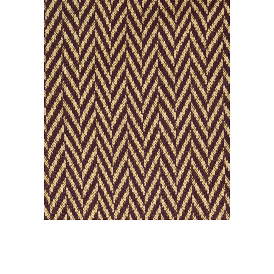 Amidé Hadelin | Knee high large herringbone cotton socks - burgundy/beige_pattern