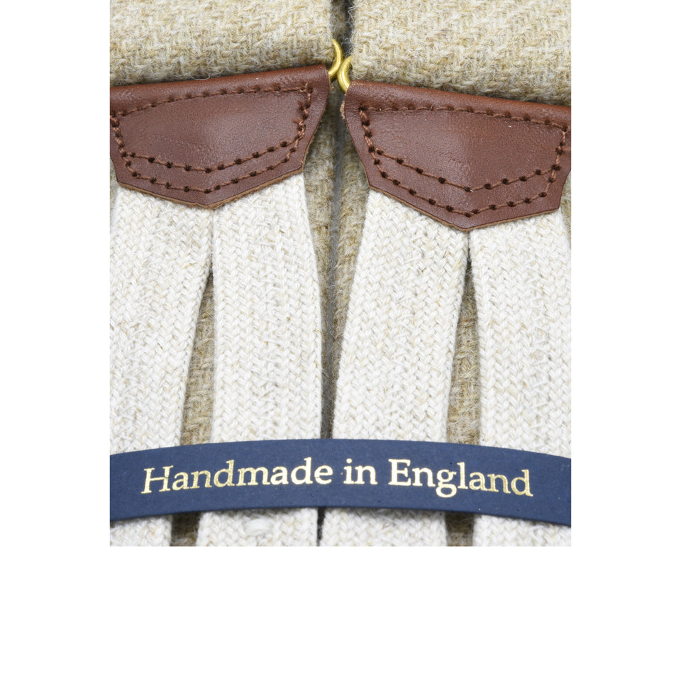 Amidé Hadelin | Abraham Moon Shetland tweed braces - oatmeal_detail