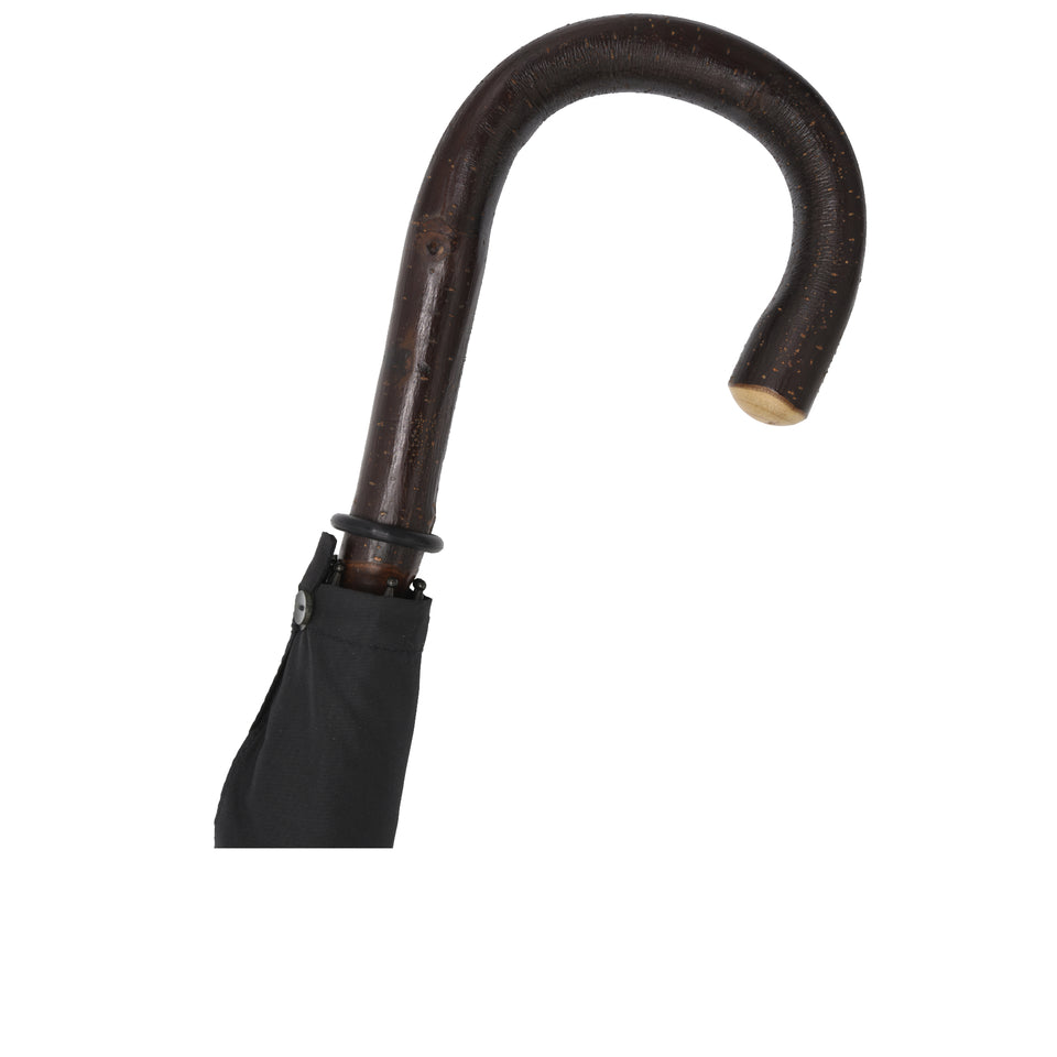 Amidé Hadelin | Bark chestnut solid stick umbrella, black_handle