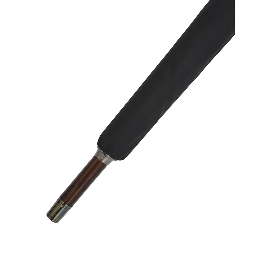 Amidé Hadelin | Bark chestnut solid stick umbrella, black_tip