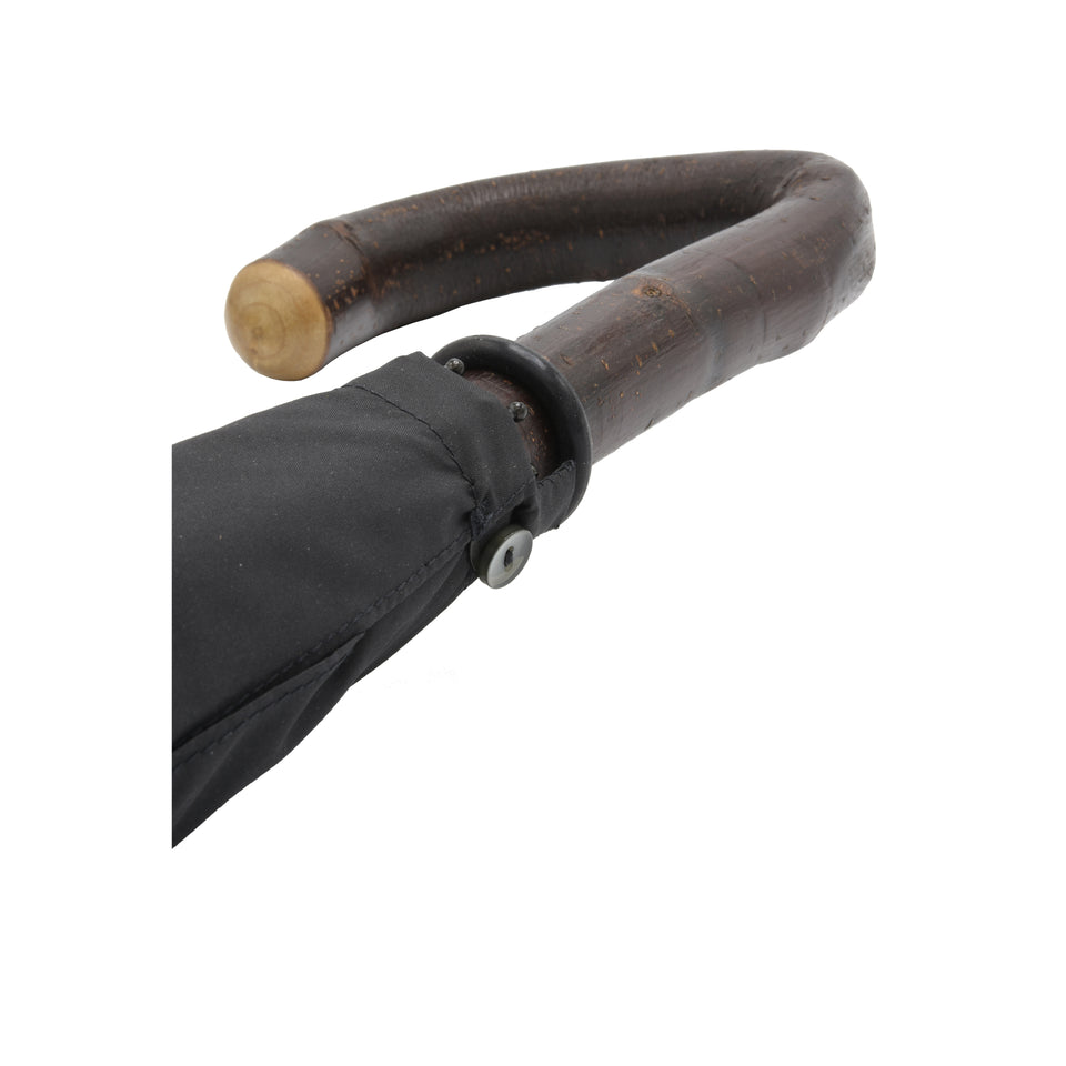 Amidé Hadelin | Bark chestnut solid stick umbrella, black_handle detail