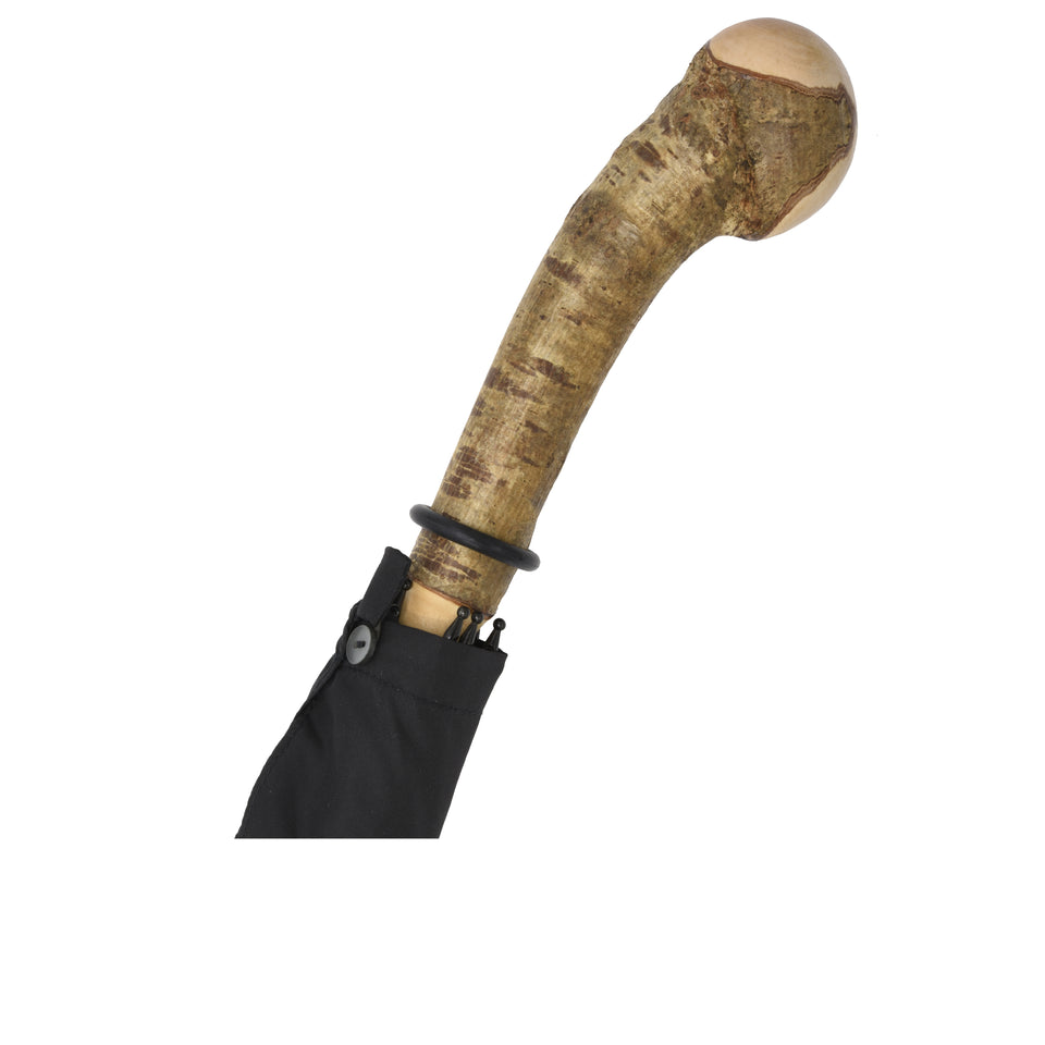 Amidé Hadelin | Hazelwood knob solid stick umbrella, black_handle