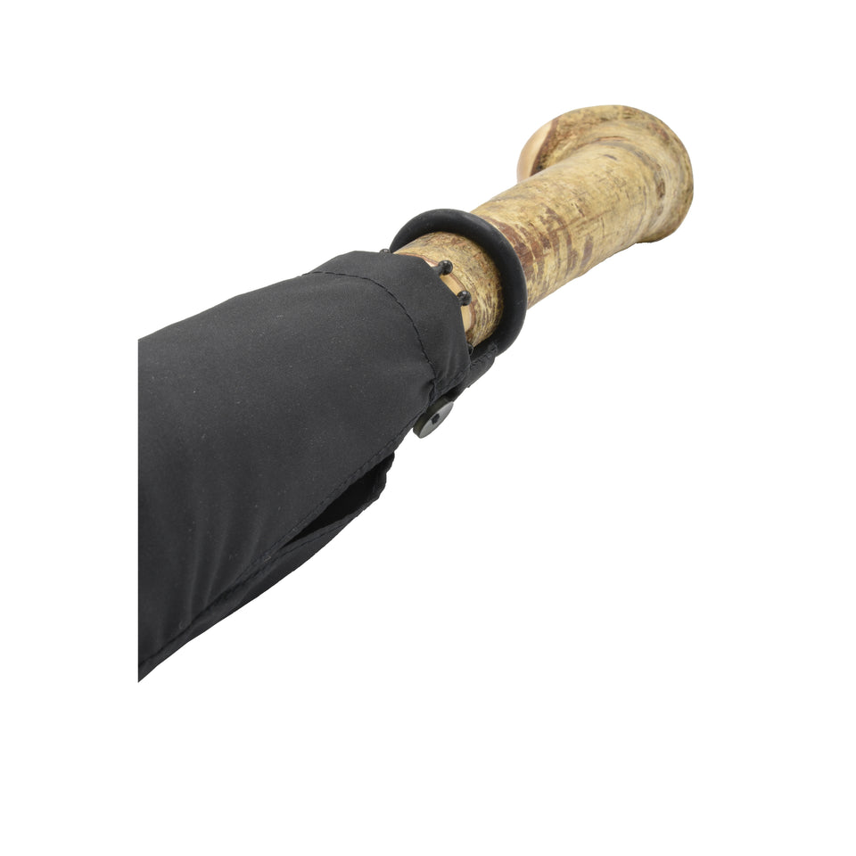 Amidé Hadelin | Hazelwood knob solid stick umbrella, black_handle detail