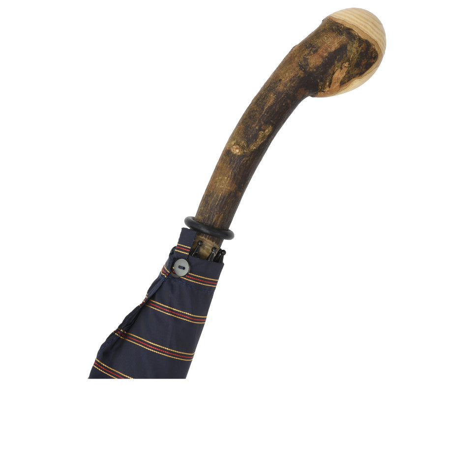 Amidé Hadelin | Ash knob solid stick umbrella, navy/yellow/red_handle