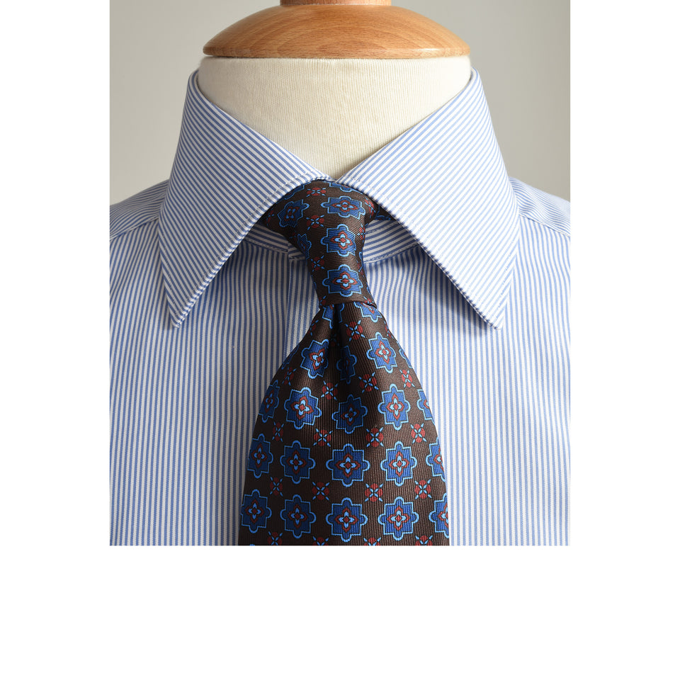 Orange Label fine bengal stripe shirt - blue_styled