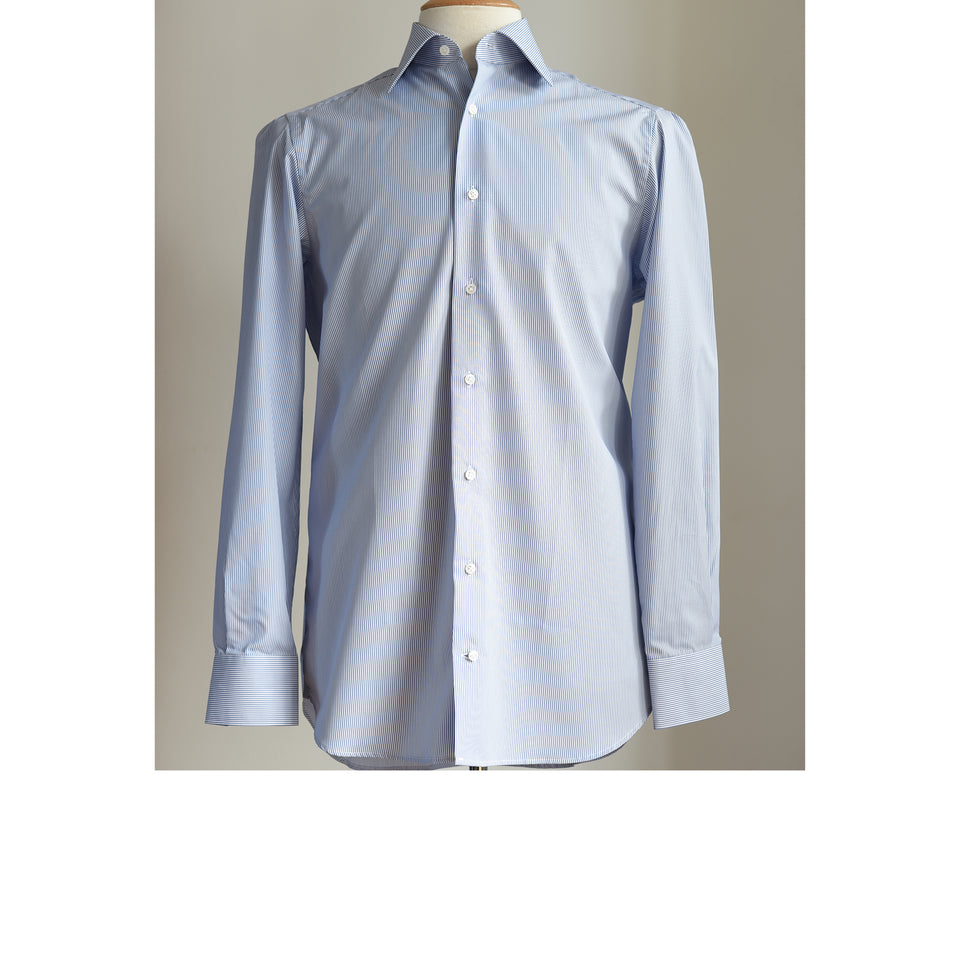 Orange Label fine bengal stripe shirt - blue_full shirt