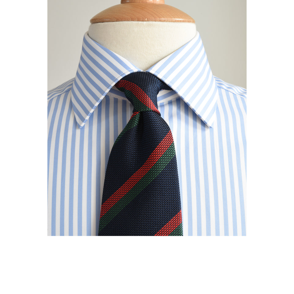Orange Label medium bengal stripe shirt - blue_styled