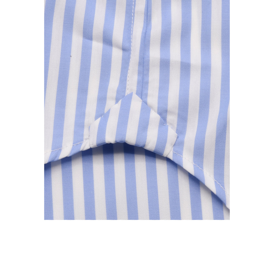 Orange Label medium bengal stripe shirt - blue_gusset
