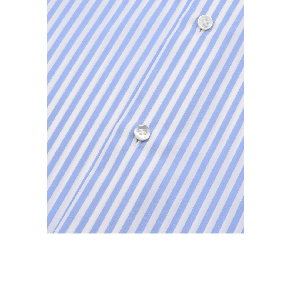 Orange Label medium bengal stripe shirt - blue_buttons