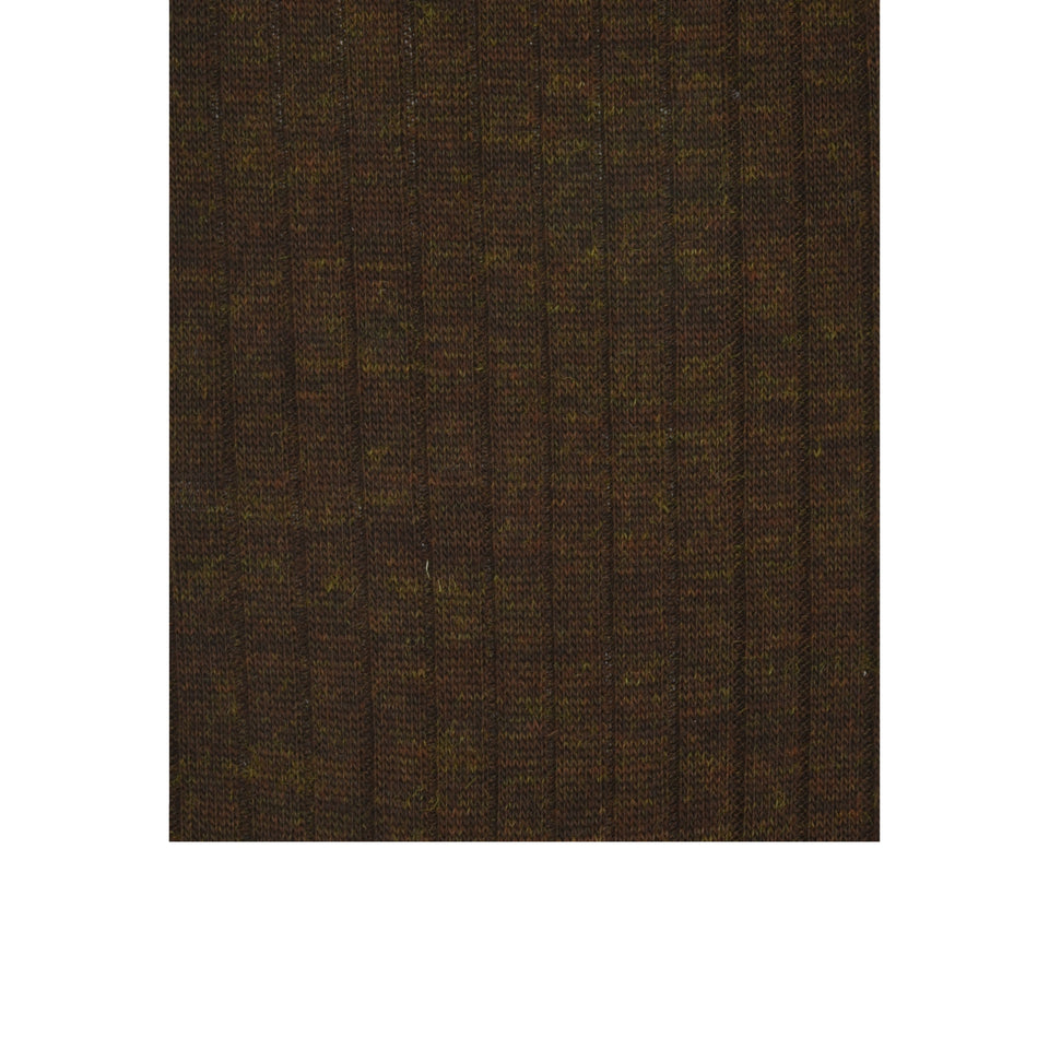 Amidé Hadelin | Knee high plain wool socks - brown_pattern
