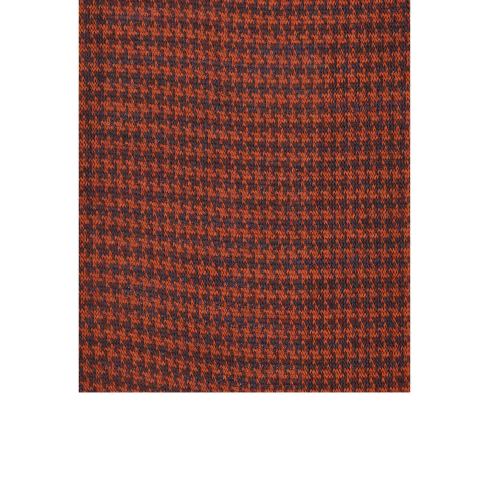 Amidé Hadelin | Knee high houndstooth wool socks - purple/rust_pattern