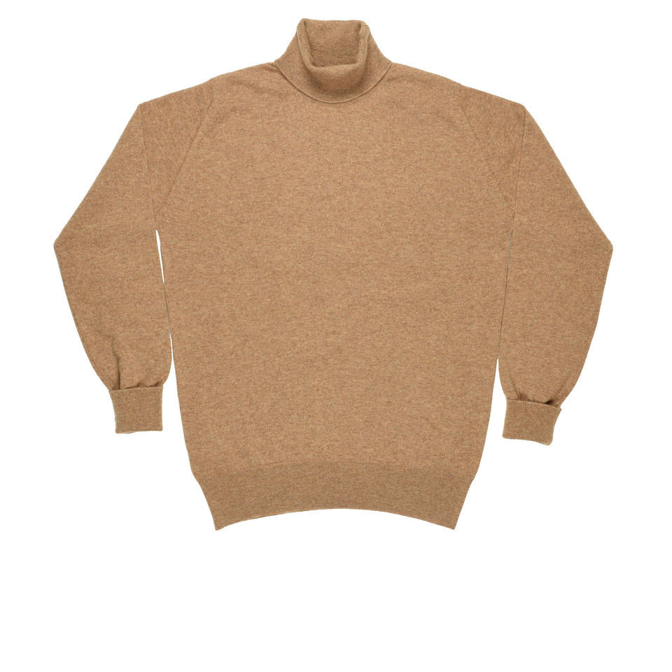 Amidé Hadelin | Cashmere roll neck jumper - light brown_full