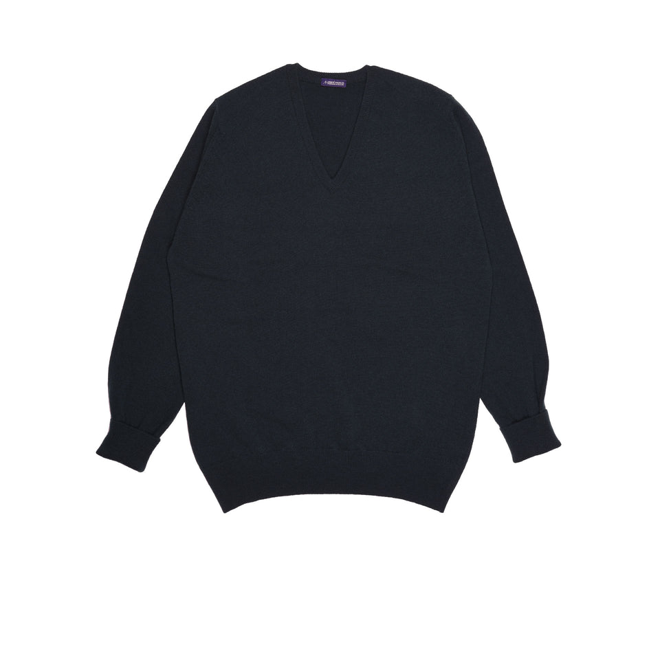Super Geelong V-neck jumper - navy_full
