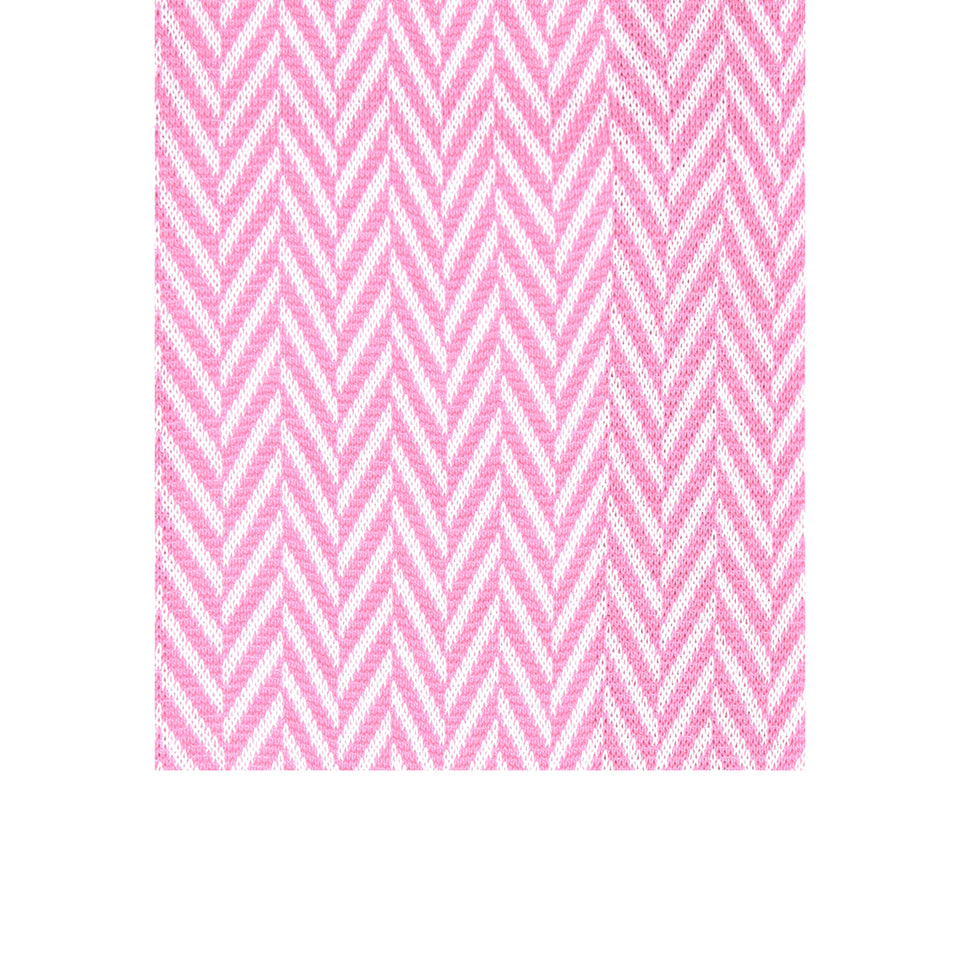 Amidé Hadelin | Knee high large herringbone cotton socks - pink/white_pattern