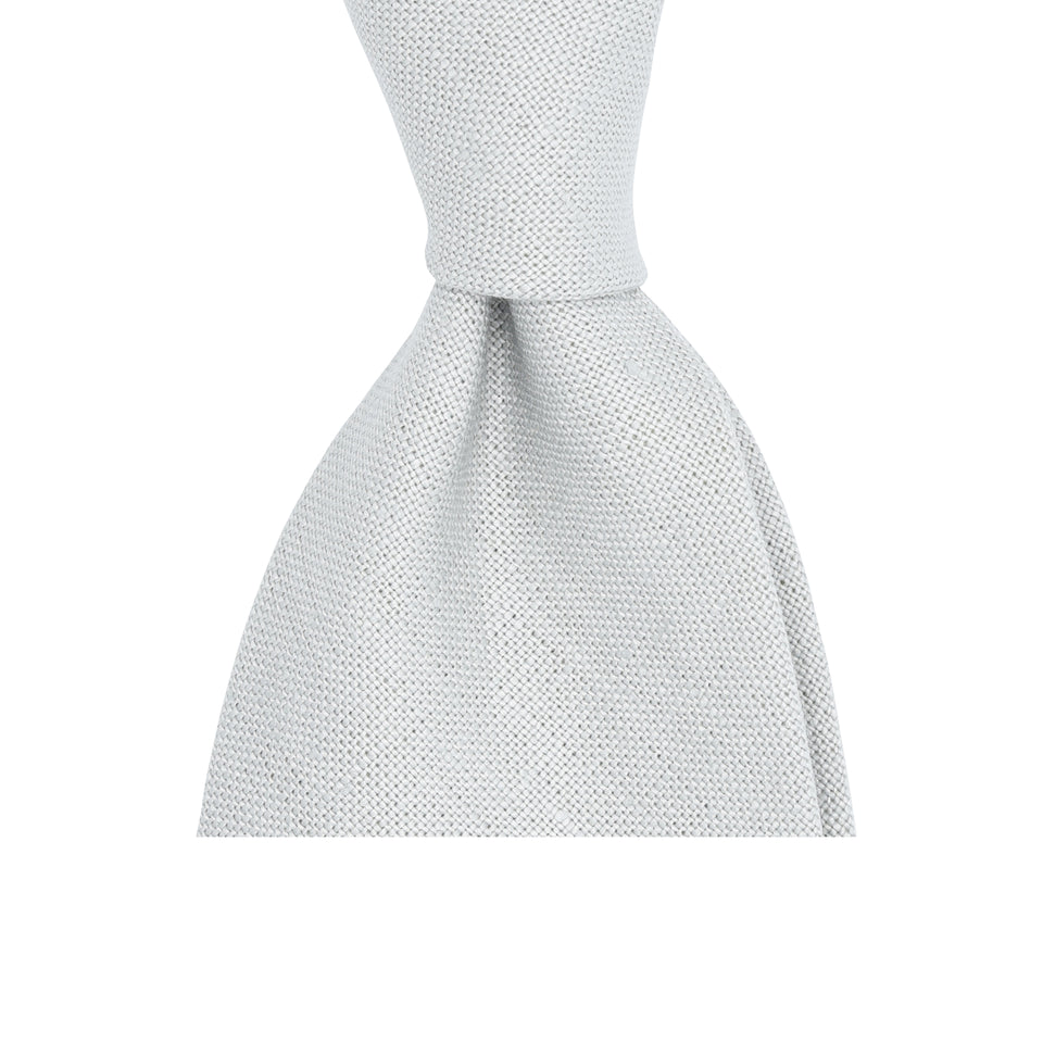 Amidé Hadelin | Irish linen tie, light grey_knot