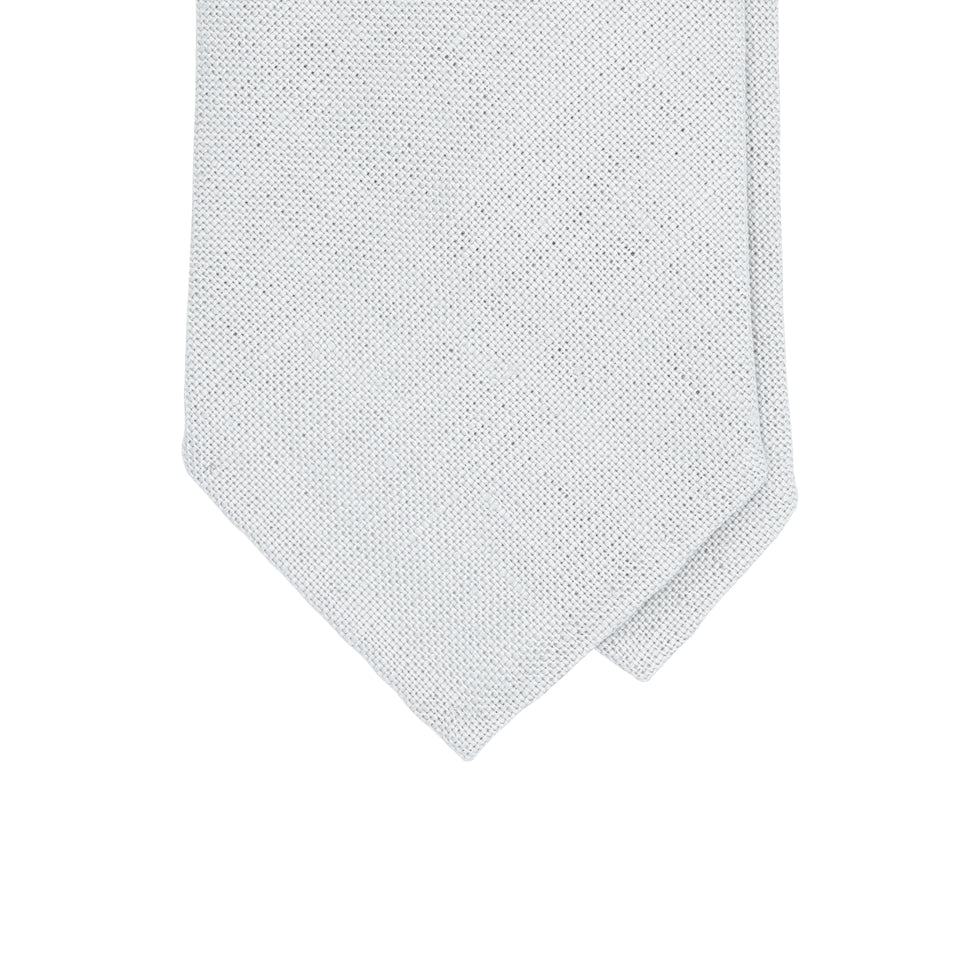 Amidé Hadelin | Irish linen tie, light grey_tip