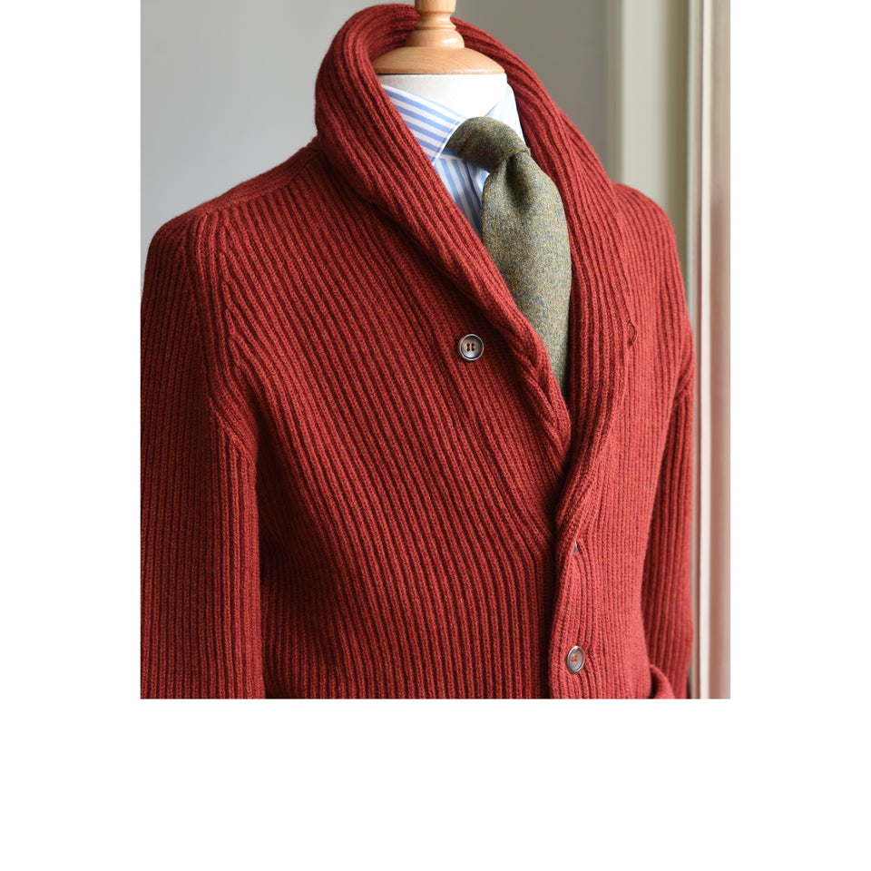 Amidé Hadelin | Geelong shawl collar cardigan - rust_styled