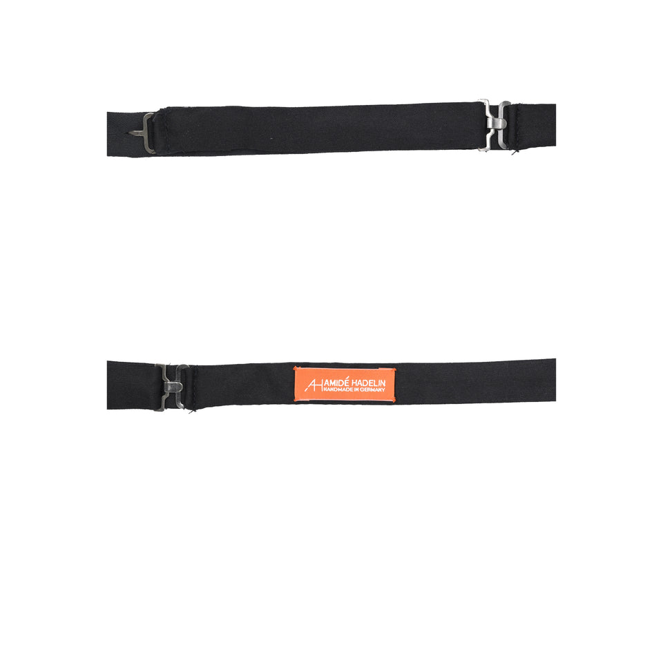 Orange Label | Large self-tie silk bow tie, black_fixings