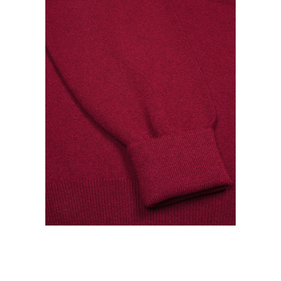 Amidé Hadelin | Super Geelong V-neck jumper - claret_cuff