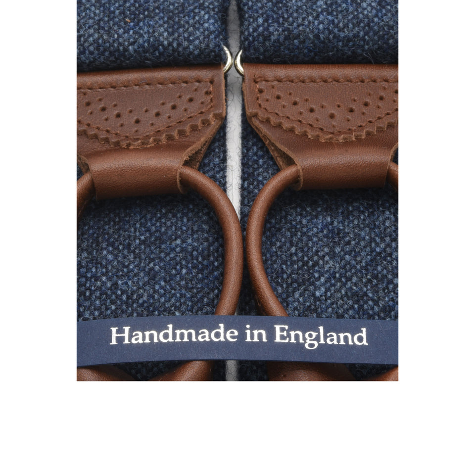 Amidé Hadelin | Abraham Moon Shetland tweed braces - denim_detail