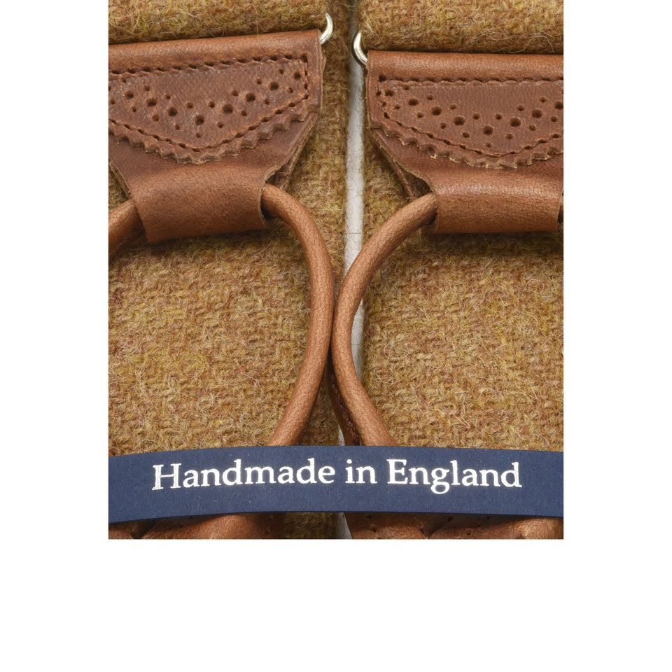 Amidé Hadelin | Abraham Moon Shetland tweed braces - ginger_detail