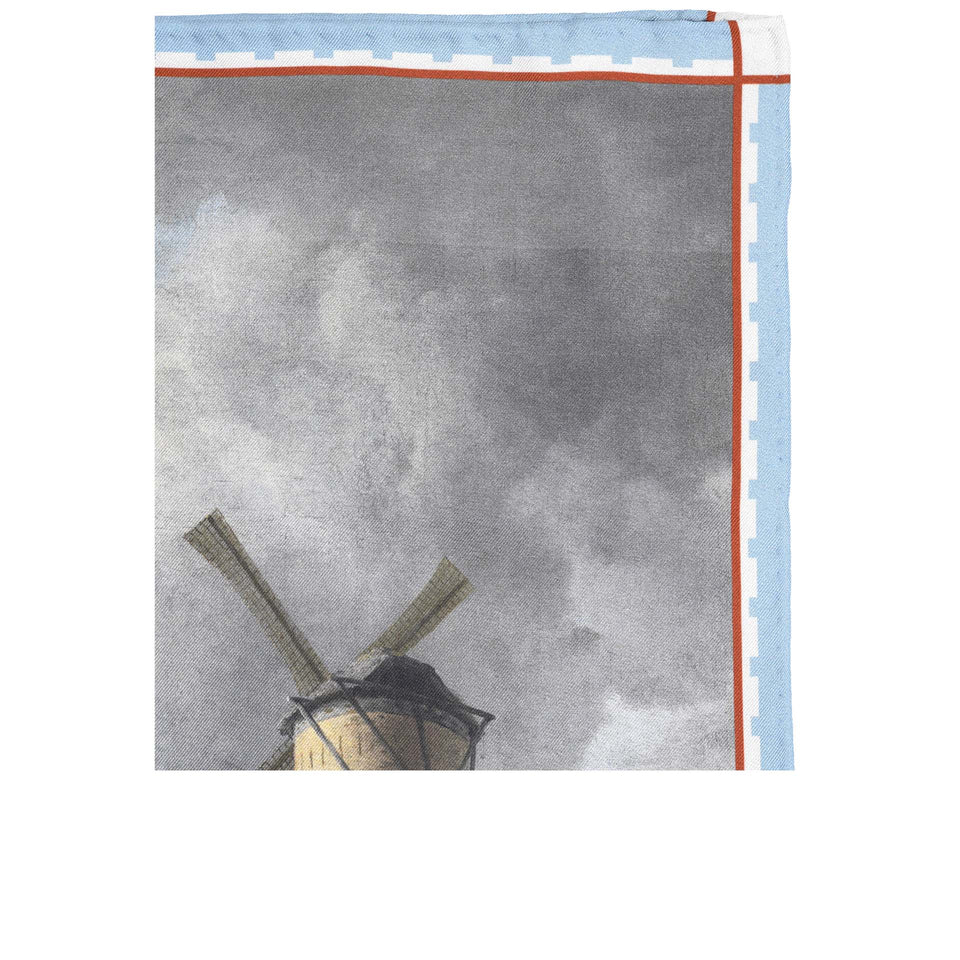 Amidé Hadelin | Jacob van Ruisdael pocket square 'The Windmill at Wijk bij Duurstede'_top