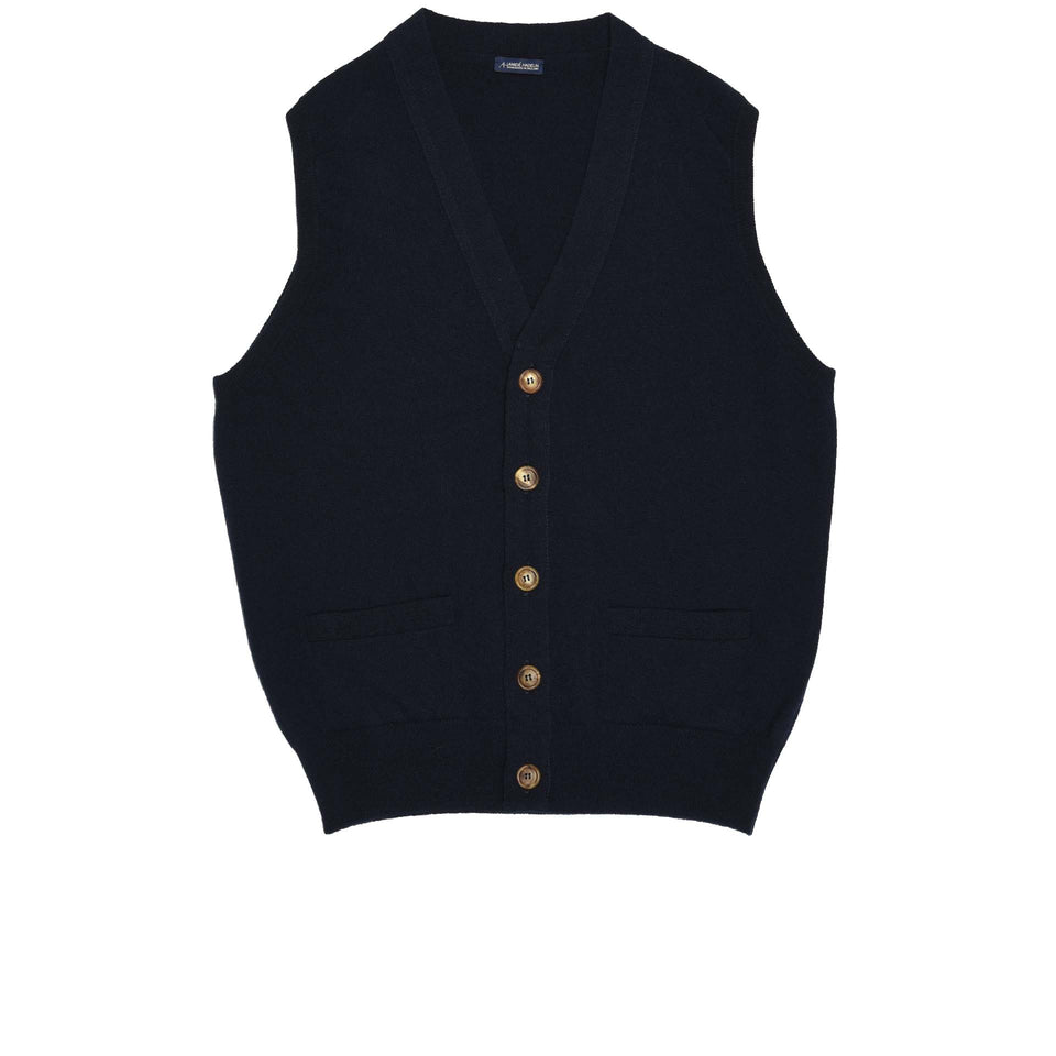 Super Geelong sleeveless cardigan - navy_full