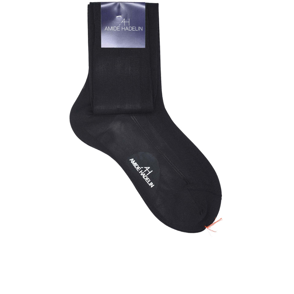 Amidé Hadelin | Knee high silk socks - black _full