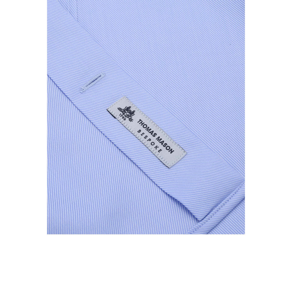 Orange Label twill shirt - light blue_thomas mason