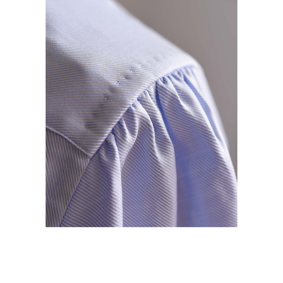 Orange Label twill shirt - light blue_neapolitan shoulder