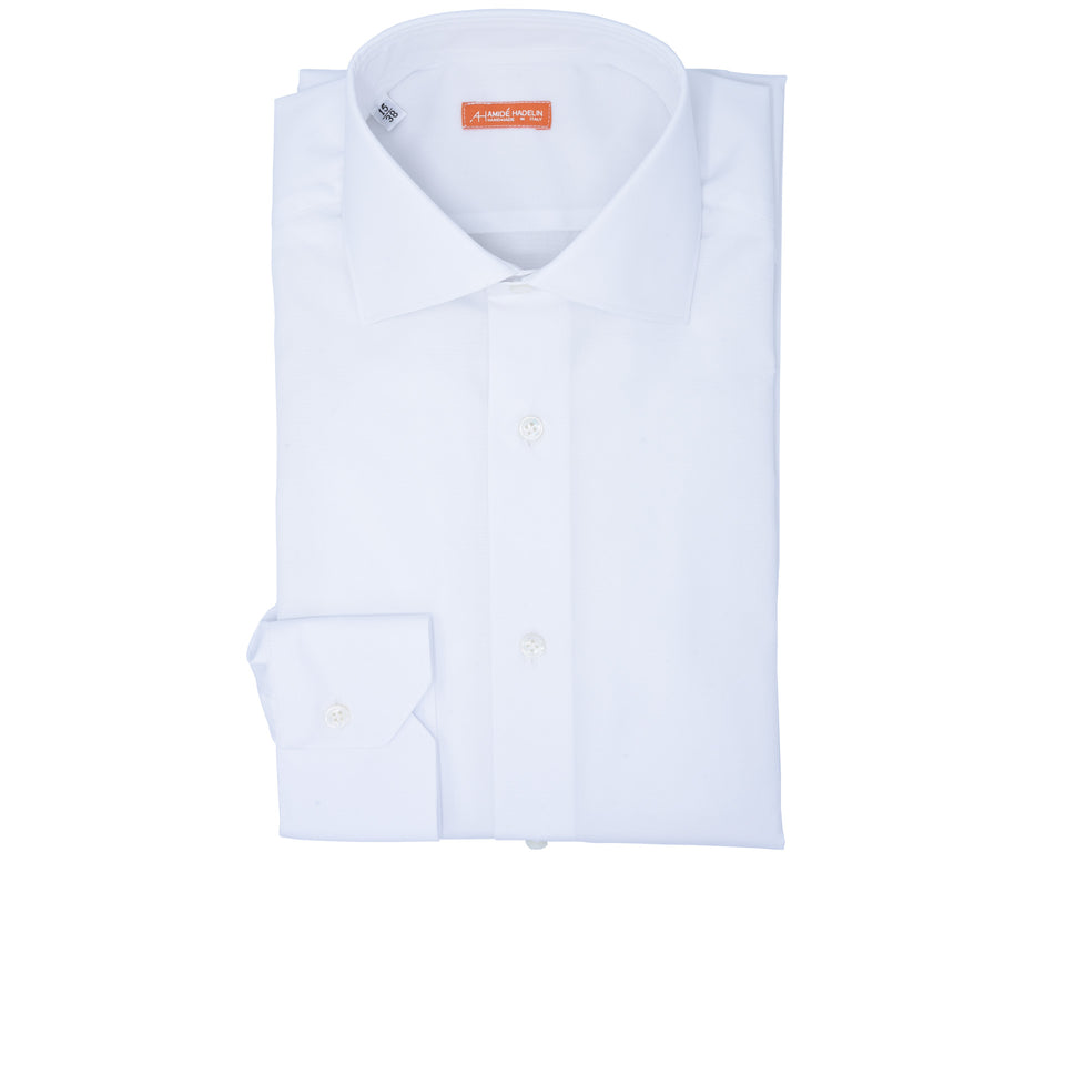 Orange Label spread collar poplin shirt - white_full