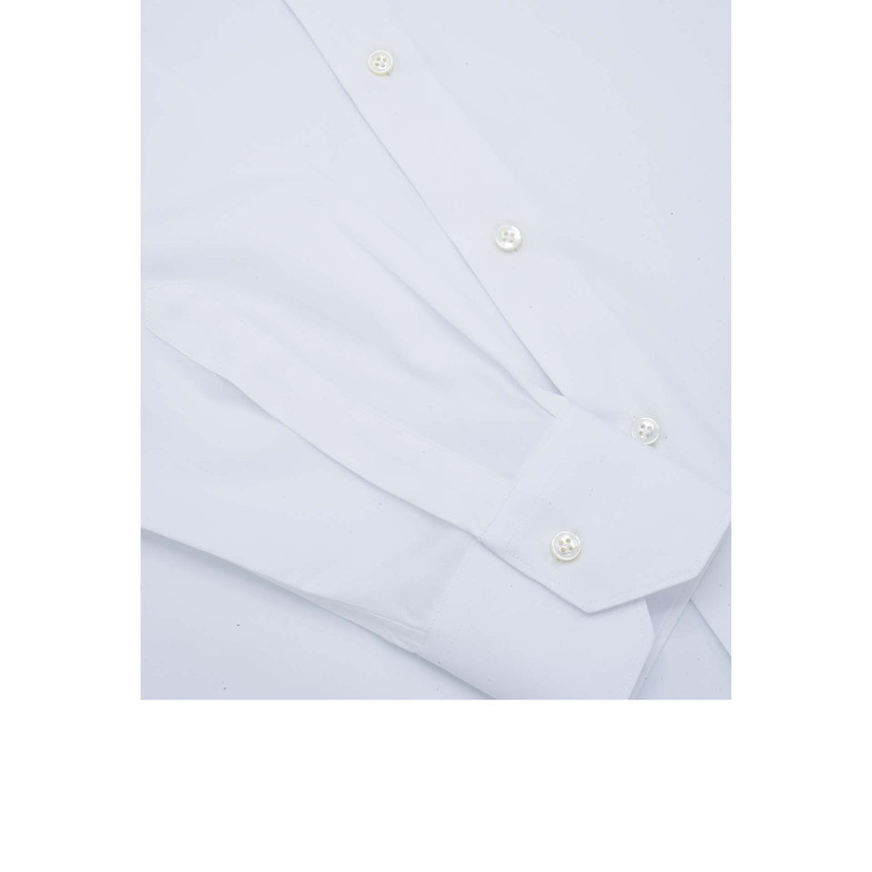 Orange Label spread collar poplin shirt - white_cuff