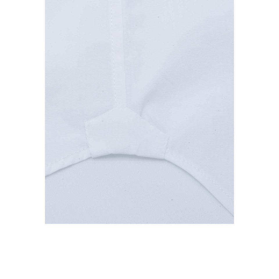 Orange Label spread collar poplin shirt - white_gusset
