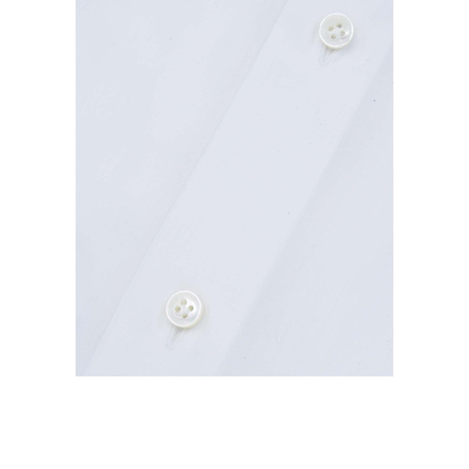 Orange Label spread collar poplin shirt - white_buttons