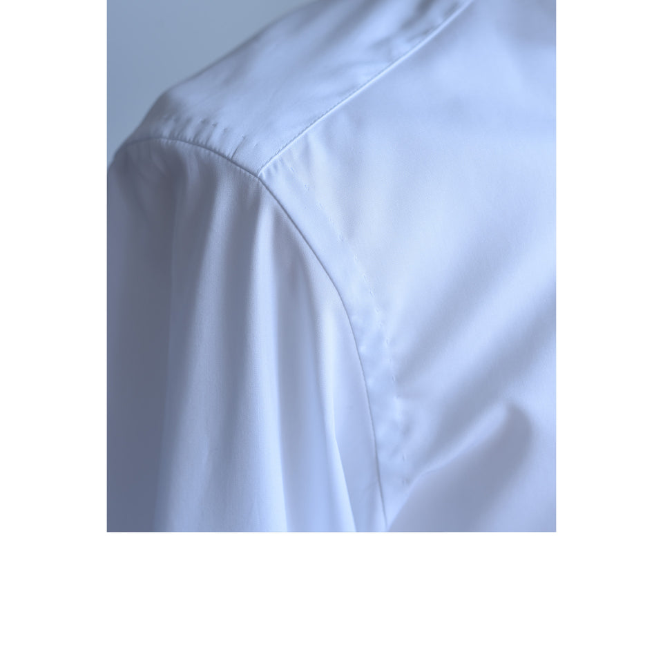 Orange Label spread collar poplin shirt - white_armhole