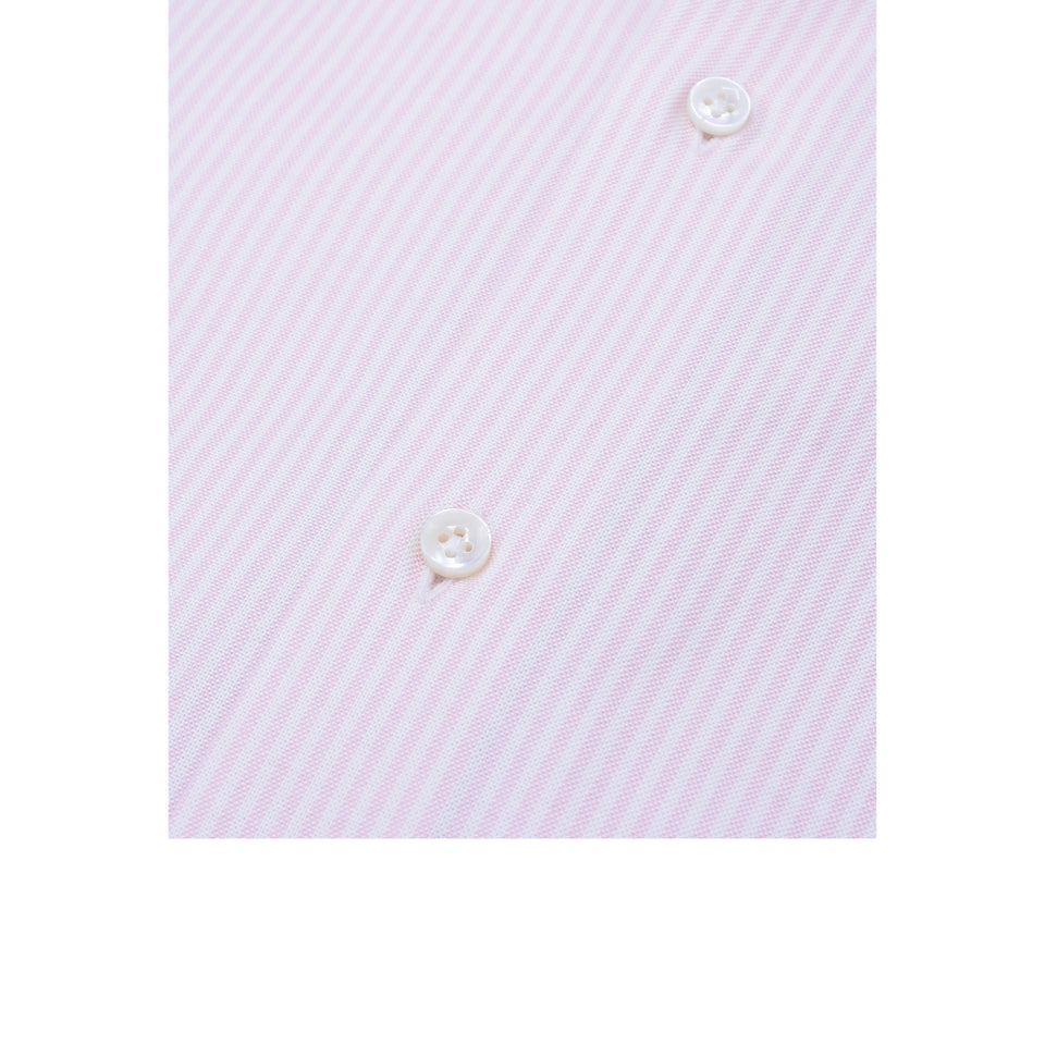 Orange Label spread collar striped oxford shirt - pink_buttons