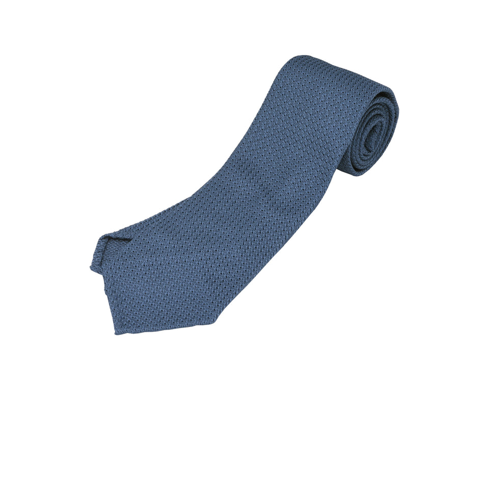 Orange Label | 'garza grossa' tie, Handmade in Italy, greyish blue_full