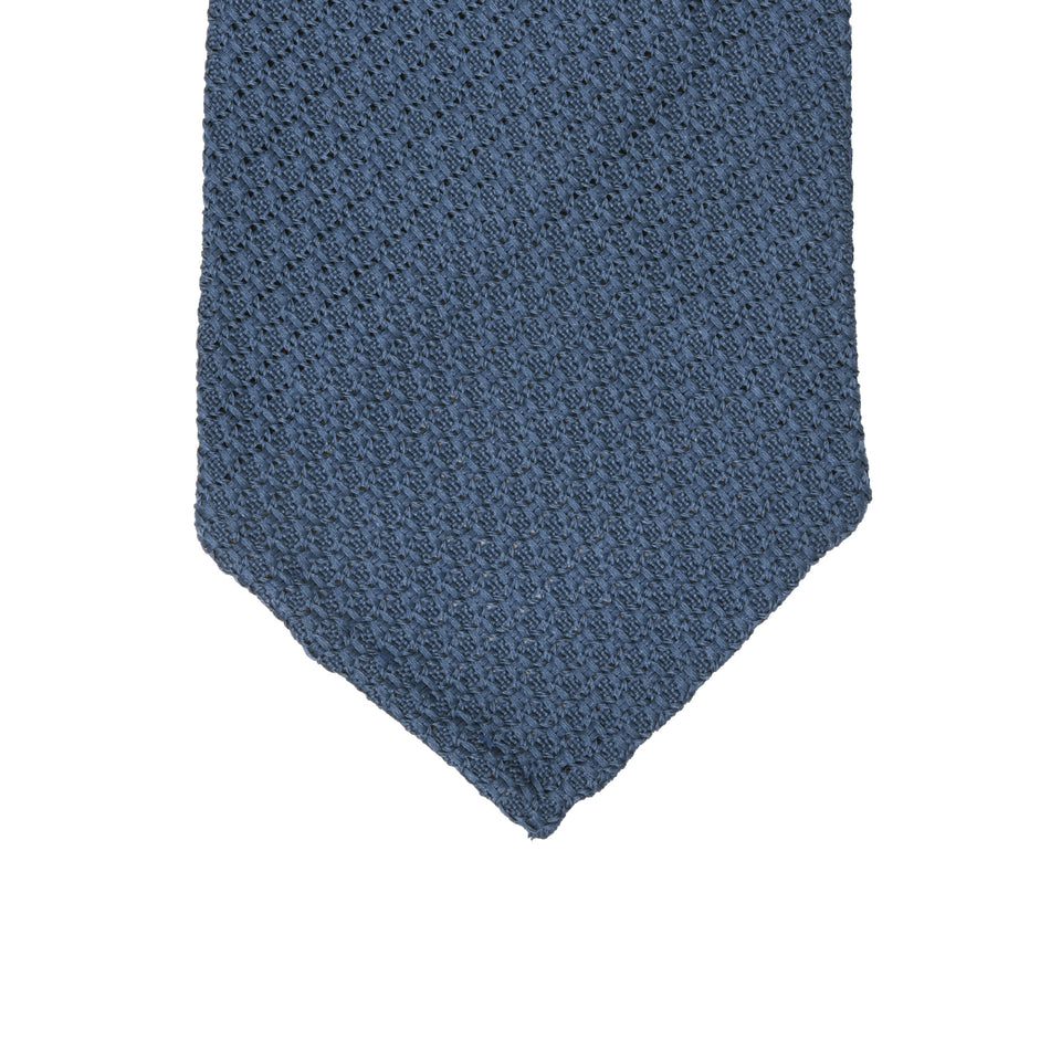 Orange Label | 'garza grossa' tie, Handmade in Italy, greyish blue_tip