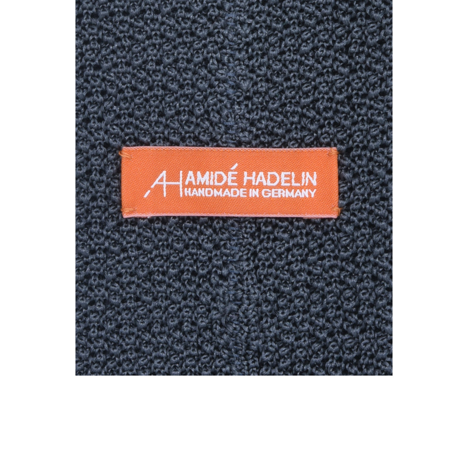 Orange Label | knit silk tie, mid grey_label