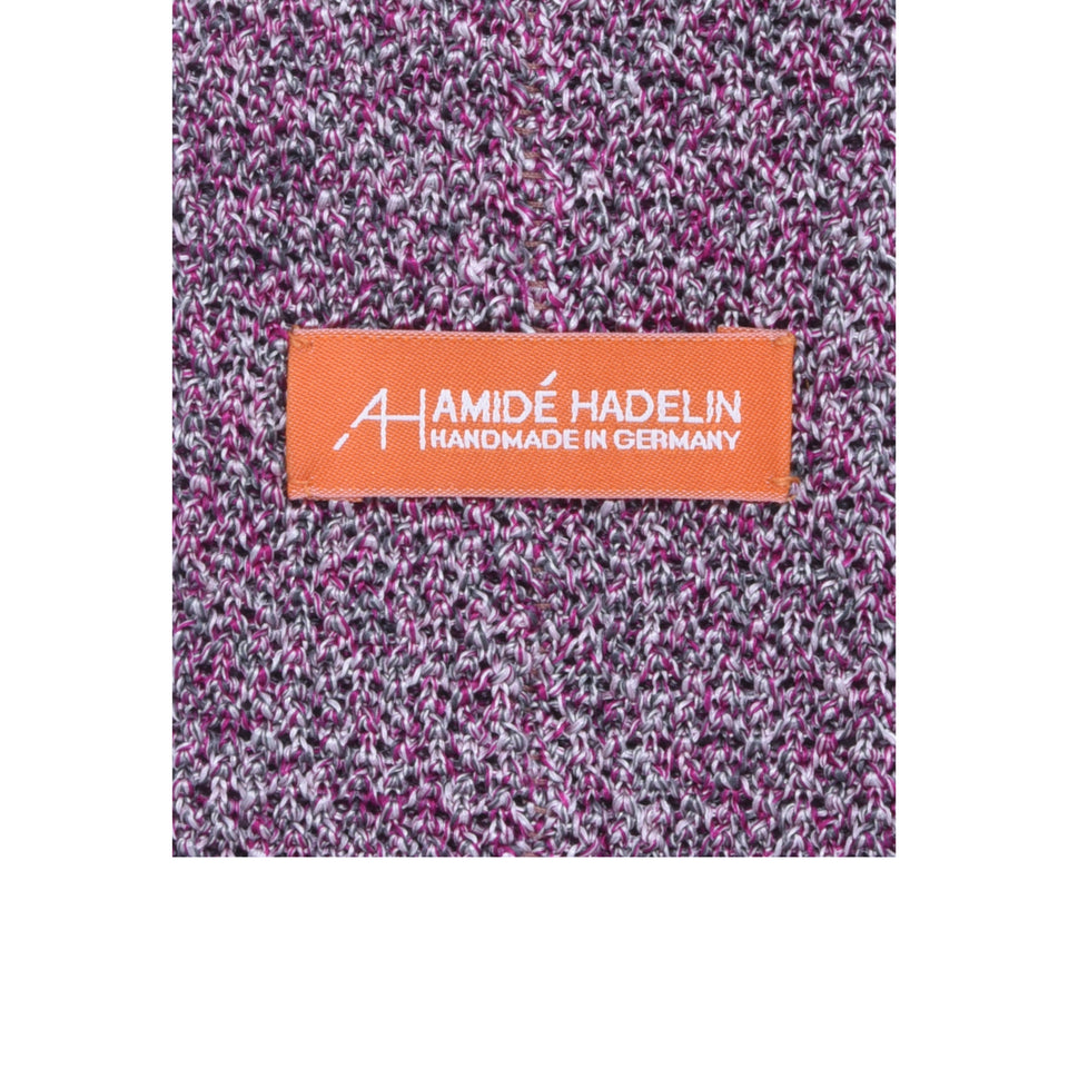 Orange Label | knit silk tie, fuchsia melange_label